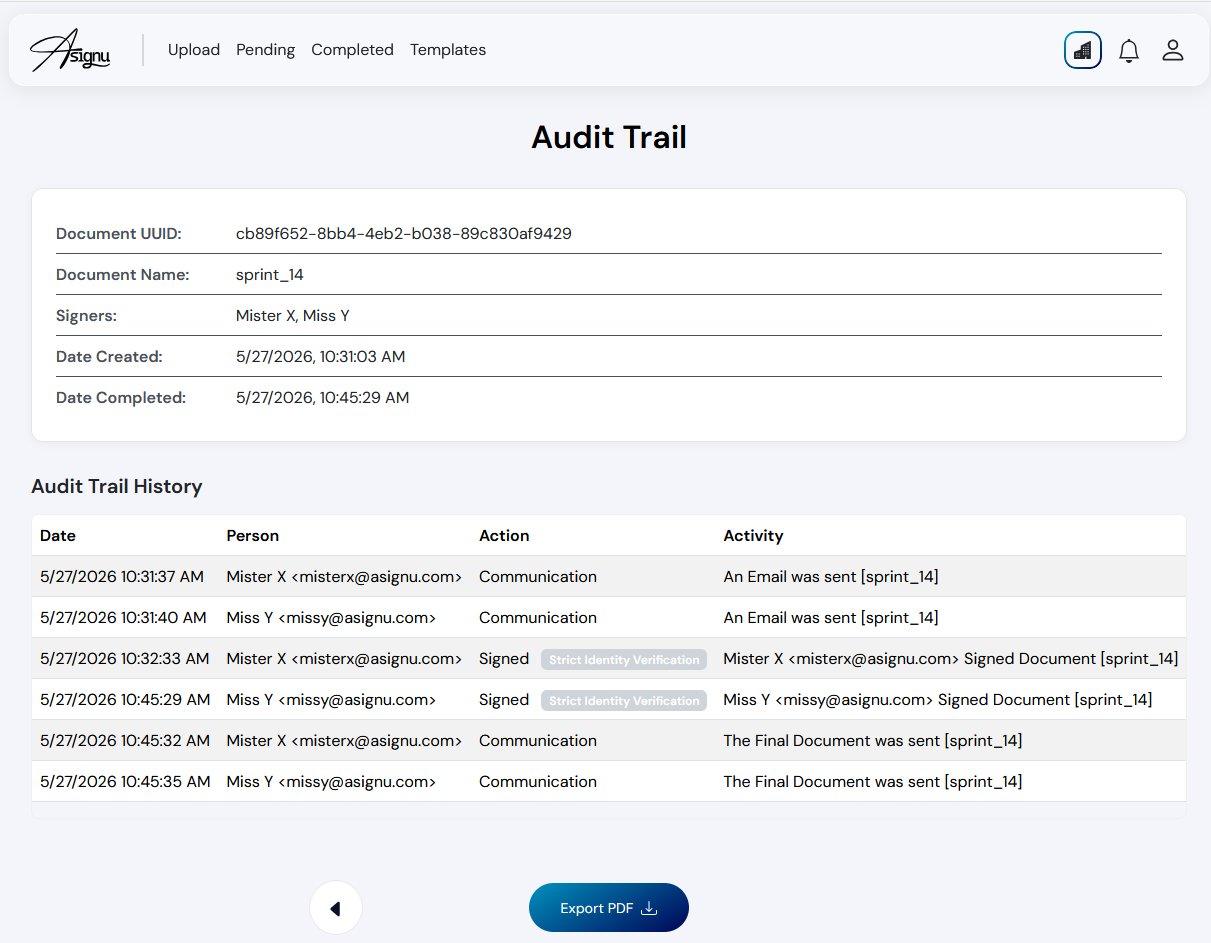 Audit Trail & Export