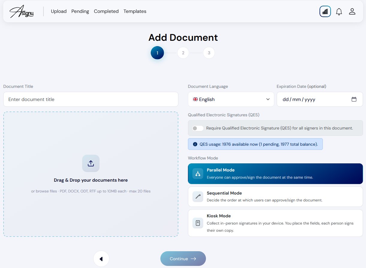 Document Upload & Workflow